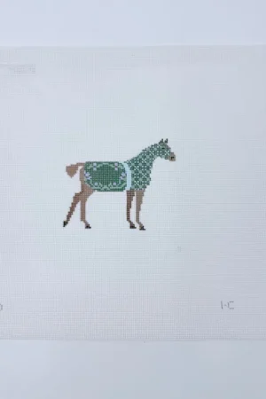 Shop Now Green Horse Needlepoint Canvas