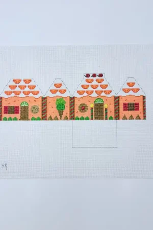 3D Orange and Orange Slice Roof Gingerbread House Canvas Deal