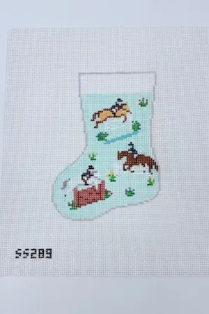Must Have Equestrian Mini Sock Needlepoint Canvas
