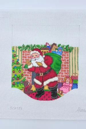 Exclusive Offer Santa with Toy Bag Topper Canvas