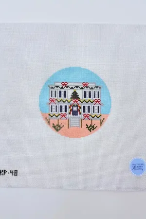 Low Country Christmas Round Canvas Direct From Manufacturer