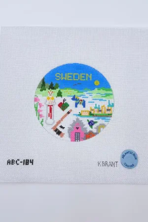 Sweden Travel Round Canvas Brand New