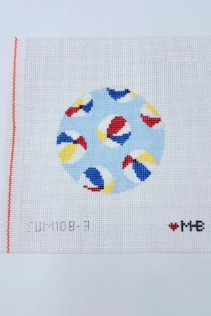 Time-Limited Beach Balls Round Canvas