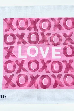 XOXO Pattern Needlepoint Canvas Exclusive