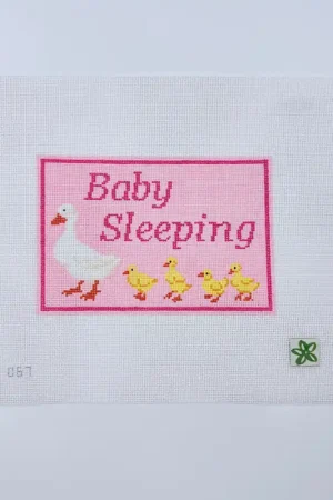 Instant Buy Ducks Baby Sleeping on Pink Canvas