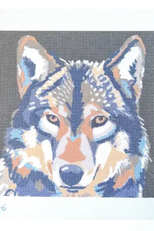 Trusted Brand Wolf Needlepoint Canvas