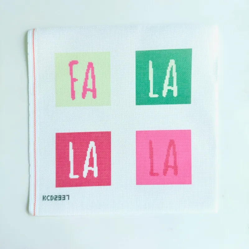 Professional Grade Fa La La Coasters Needlepoint Canvas
