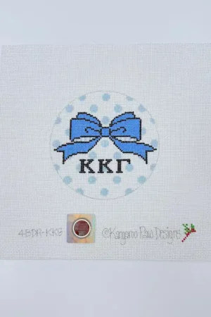 Markdown Kappa Kappa Gamma Bow Round Canvas