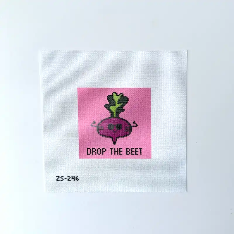 Instant Buy Drop the Beet Needlepoint Canvas