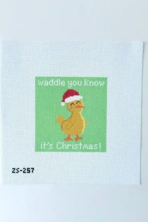 Waddle You Know It’s Christmas Needlepoint Canvas Get Yours