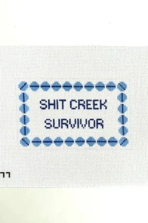 Viral Shit Creek Survivor Needlepoint Canvas