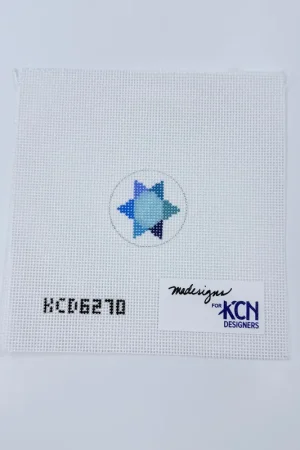 Free Shipping Blue Star Key Fob Insert Canvas