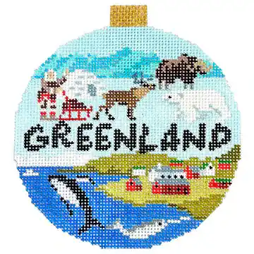 Greenland Travel Round Needlepoint Canvas Wholesale
