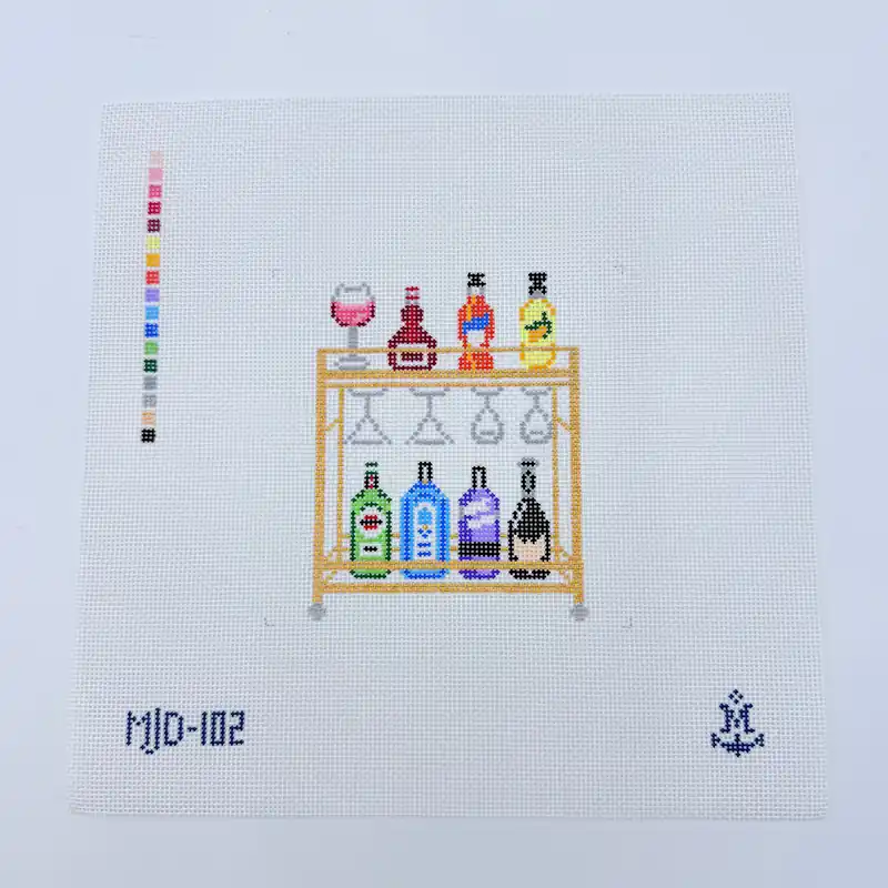 Rainbow Bar Cart Canvas Original