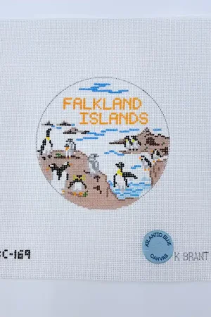 Falkland Islands Travel Round Canvas Shop Now