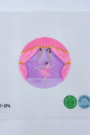 Handmade Ballerina Round Canvas
