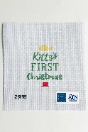 Free Shipping Kitty's First Christmas Canvas