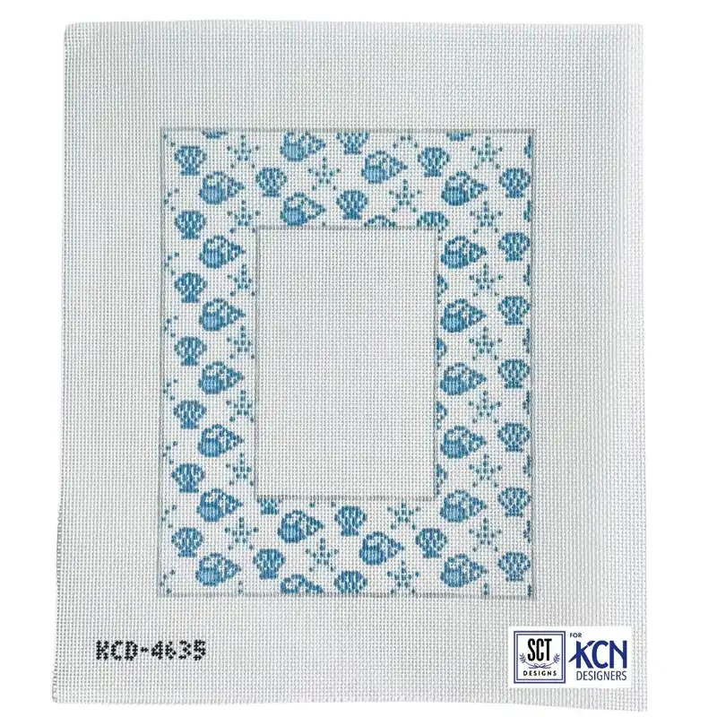 Weekend Sale Vertical Blue Seashell Pillow/Frame Canvas