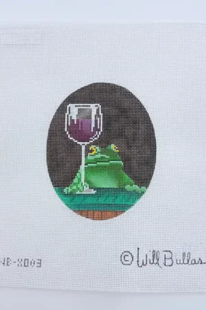 Original Frog with Red Wine Canvas