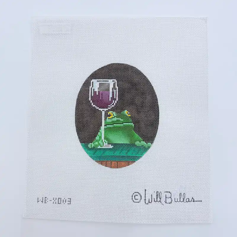 Original Frog with Red Wine Canvas