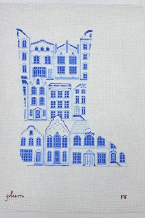 Latest Delft House Stocking Canvas