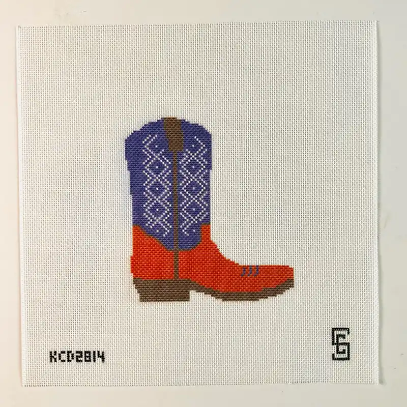 Orange and Purple Cowboy Boot Canvas Weekend Sale