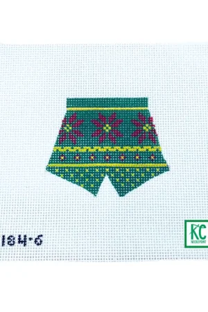 Hassle-Free Returns Green Poinsettias Boxers