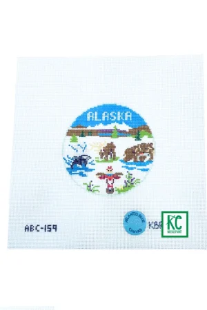 Express Delivery Alaska Travel Round Canvas
