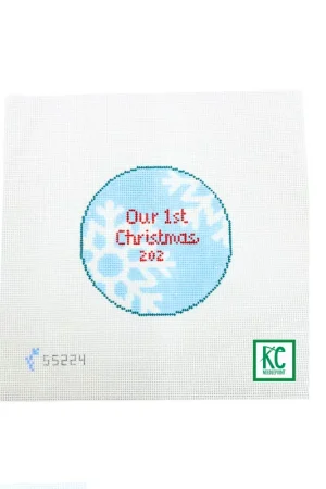 Express Delivery Our First Christmas Snowflake Canvas
