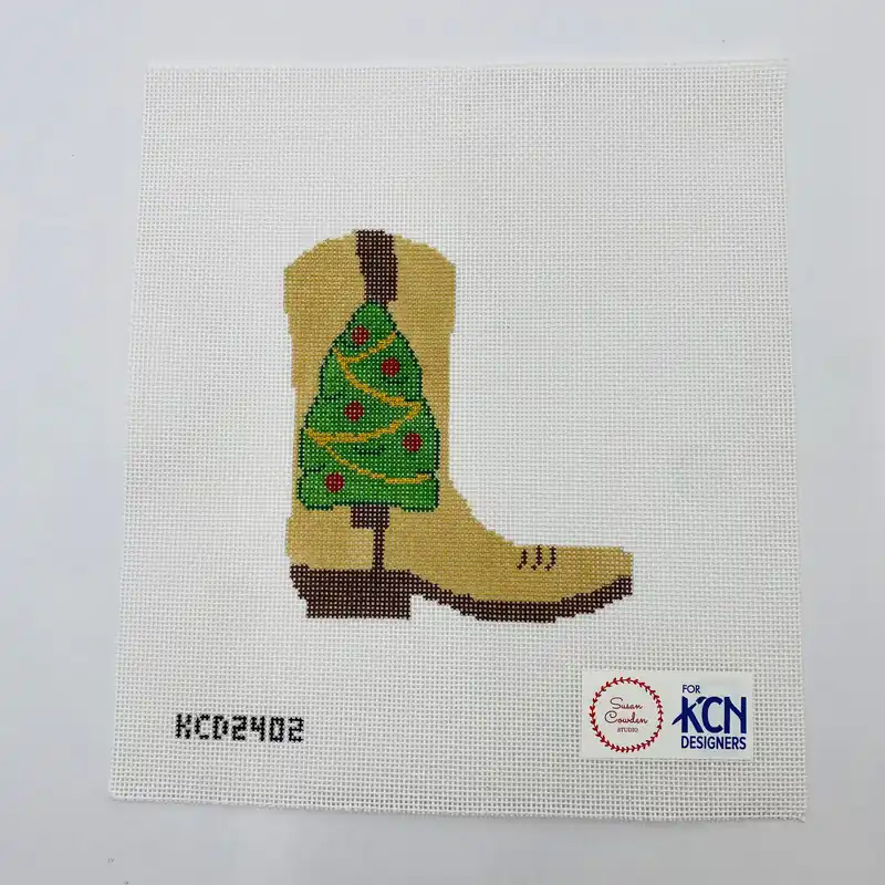 Christmas Tree Cowboy Boot Canvas Price Drop