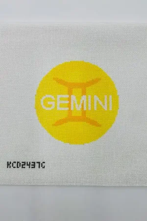 Brand New Gemini Zodiac Round Canvas