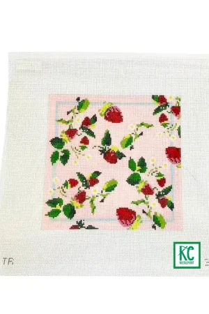 No Minimum Order Strawberries Square Canvas