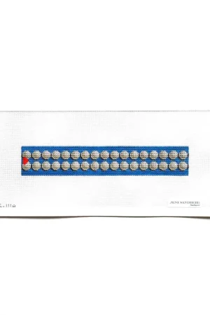 Sale Pearls on Blue Key Fob Canvas