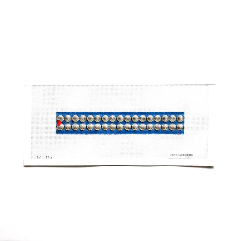 Sale Pearls on Blue Key Fob Canvas