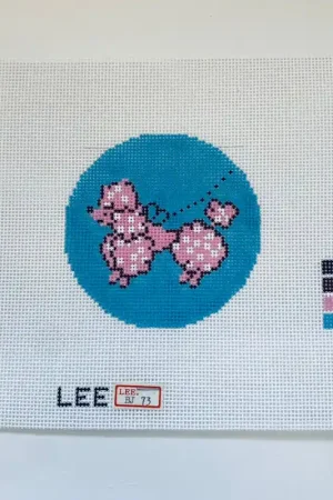 Hassle-Free Returns Poodle 3" Round Canvas