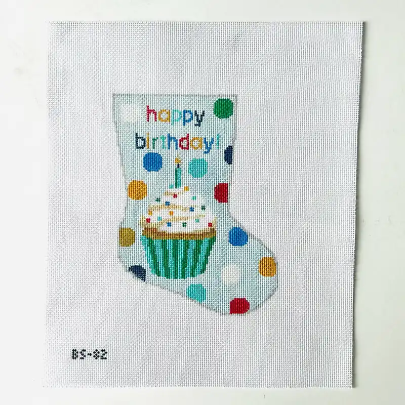 Budget Happy Birthday Blue Ornament Sized Bauble Stocking Canvas