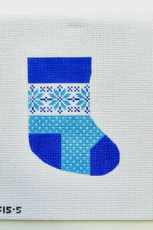 Order Now Blue Snowflakes Mini Stocking