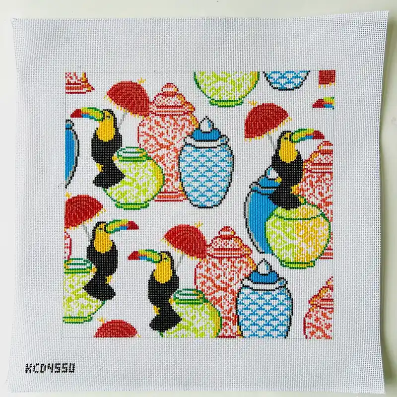 Toucans and Tablescapes Square Hassle-Free Returns