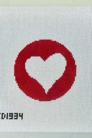 Pink White Heart Round Final Sale
