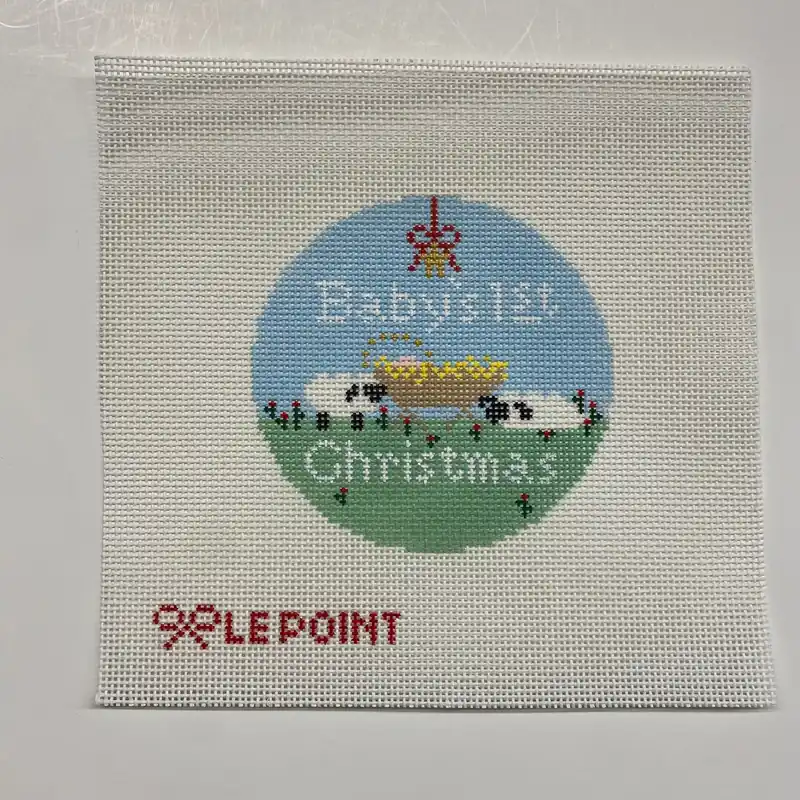 Trending Baby's 1st Christmas Round Canvas