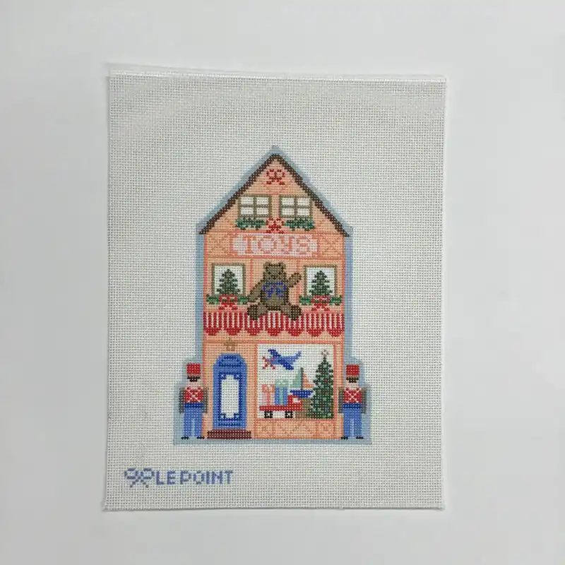 Certified Christmas Village Toy Store Canvas