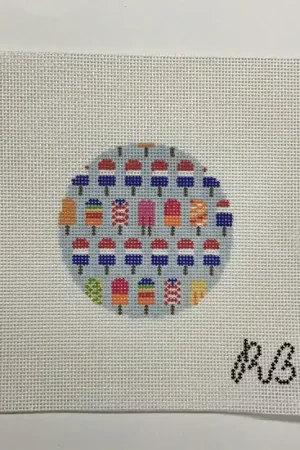 Worldwide Shipping American Popsicle Round Canvas