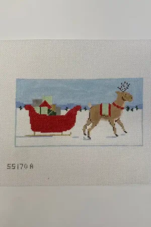 Reindeer and Sleigh Canvas Reduced Price