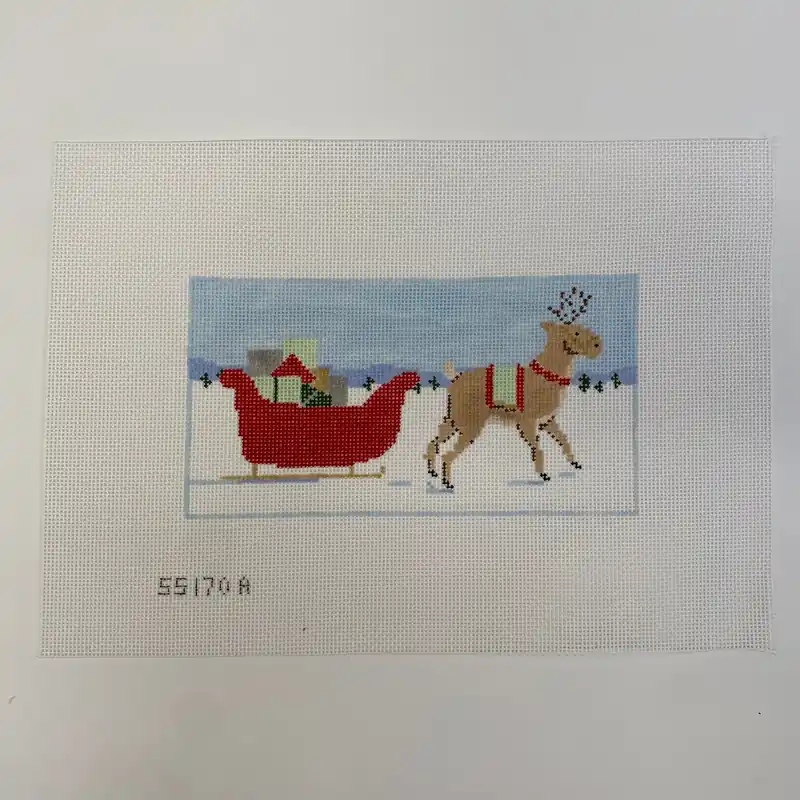 Reindeer and Sleigh Canvas Reduced Price
