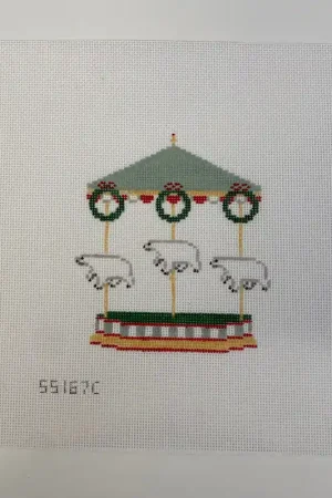 Buy Online Christmas Polar Bears Carousel Canvas