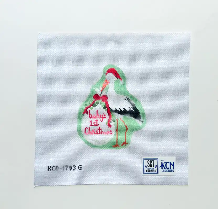Baby's First Christmas Green Stork Direct From Manufacturer