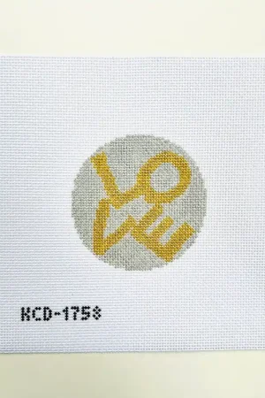 Premium Lovevolve Silver and Gold Round Canvas
