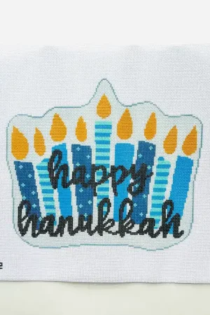 Handmade Happy Hanukkah Canvas