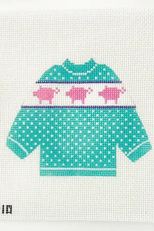 Modern Pink Pigs Pullover
