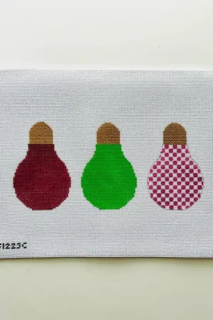 Three Light Bulbs Magenta/Green/Check Big Sale